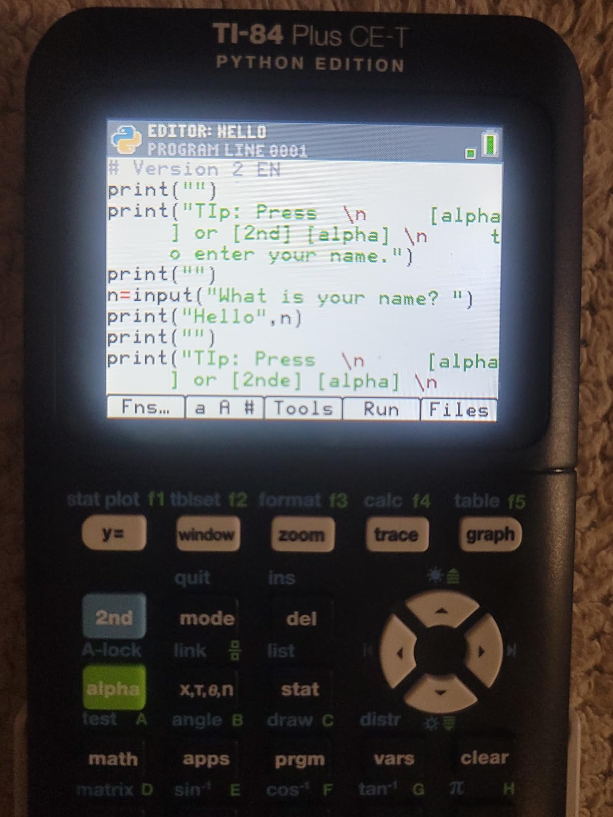 TI-84 Plus CE-T Python Edition Graphical Calculator (Colour Display) Black customer photo 2