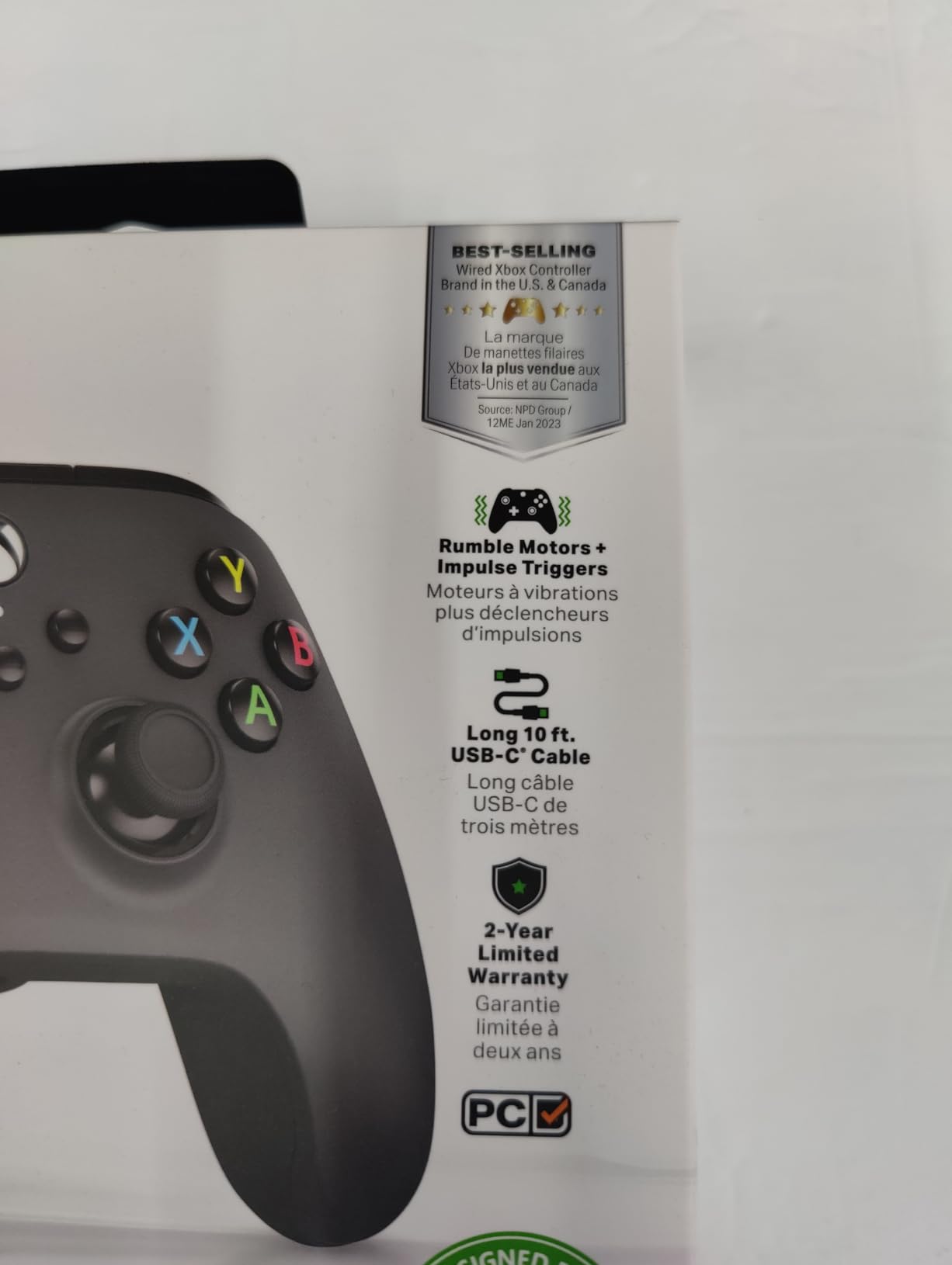 PowerA Wired Controller for Xbox Series X|S - Black, gamepad, wired video game controller, gaming controller, works with Xbox One and Windows 10/11 customer photo 2