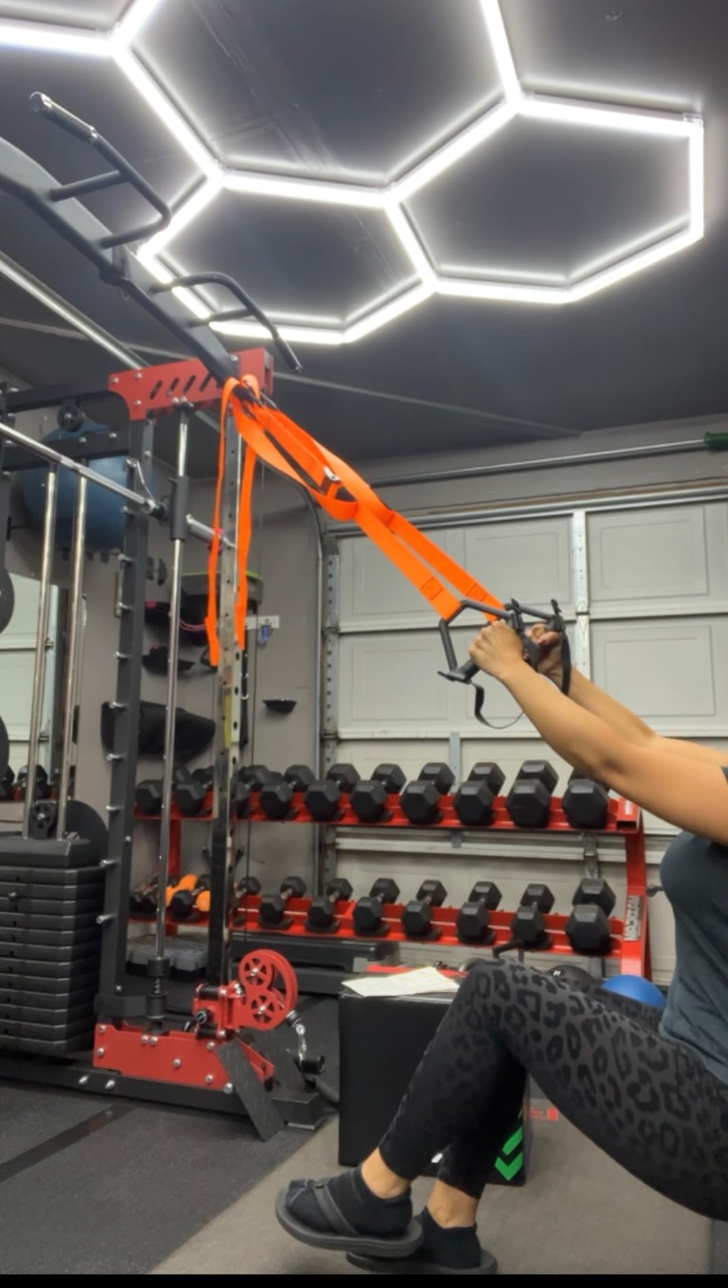 Moulyan Bodyweight Resistance Training Straps, Training straps Complete Home Gym Fitness Trainer kit for Full-Body Workout Easy Setup Gym Home Outdoors customer photo 1