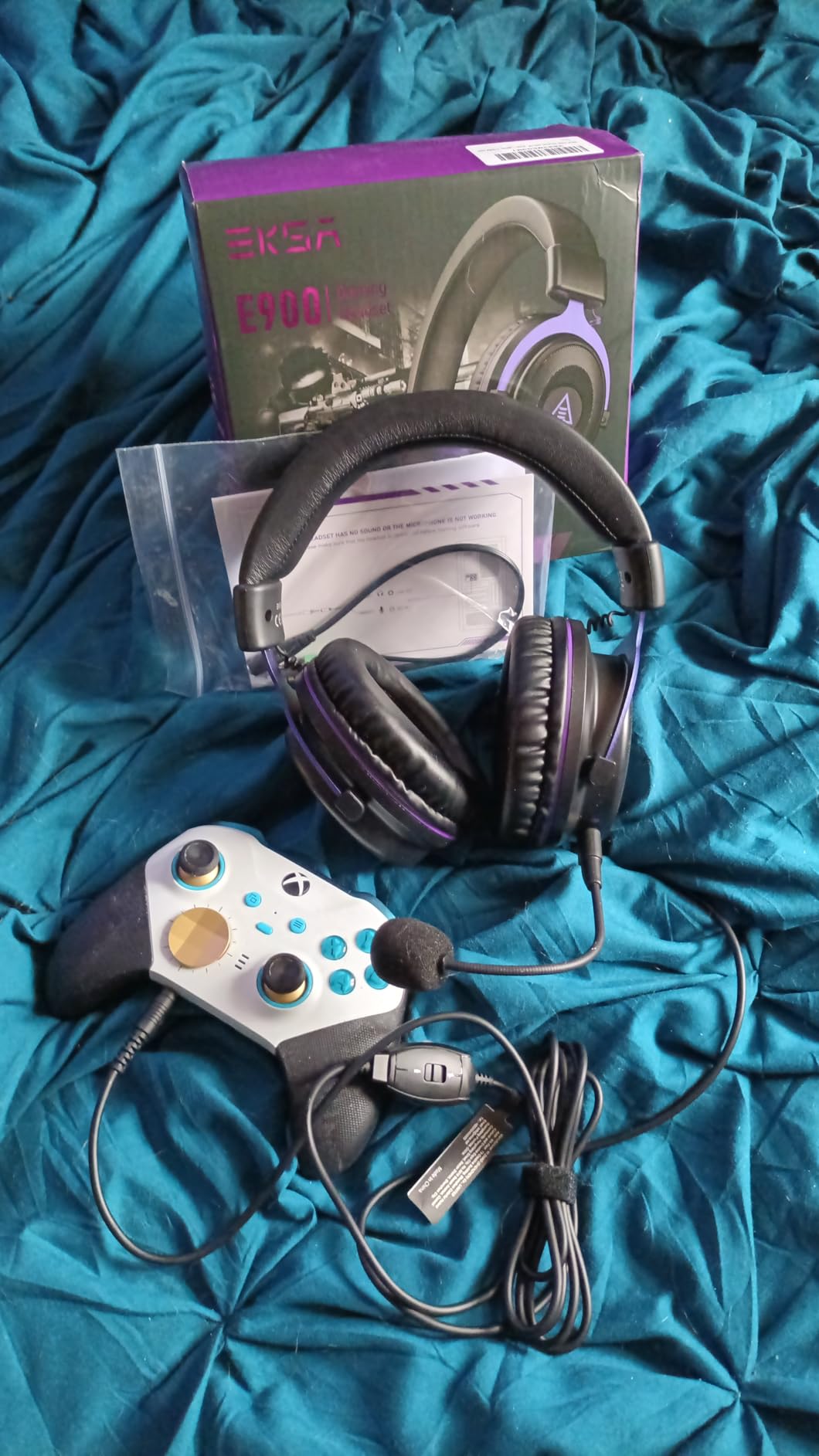 EKSA E900 Headset with Microphone for PC, PS4,PS5, Xbox - Detachable Noise Canceling Mic, 3D Surround Sound, Wired Headphone for Gaming, Computer, Laptop customer photo 1