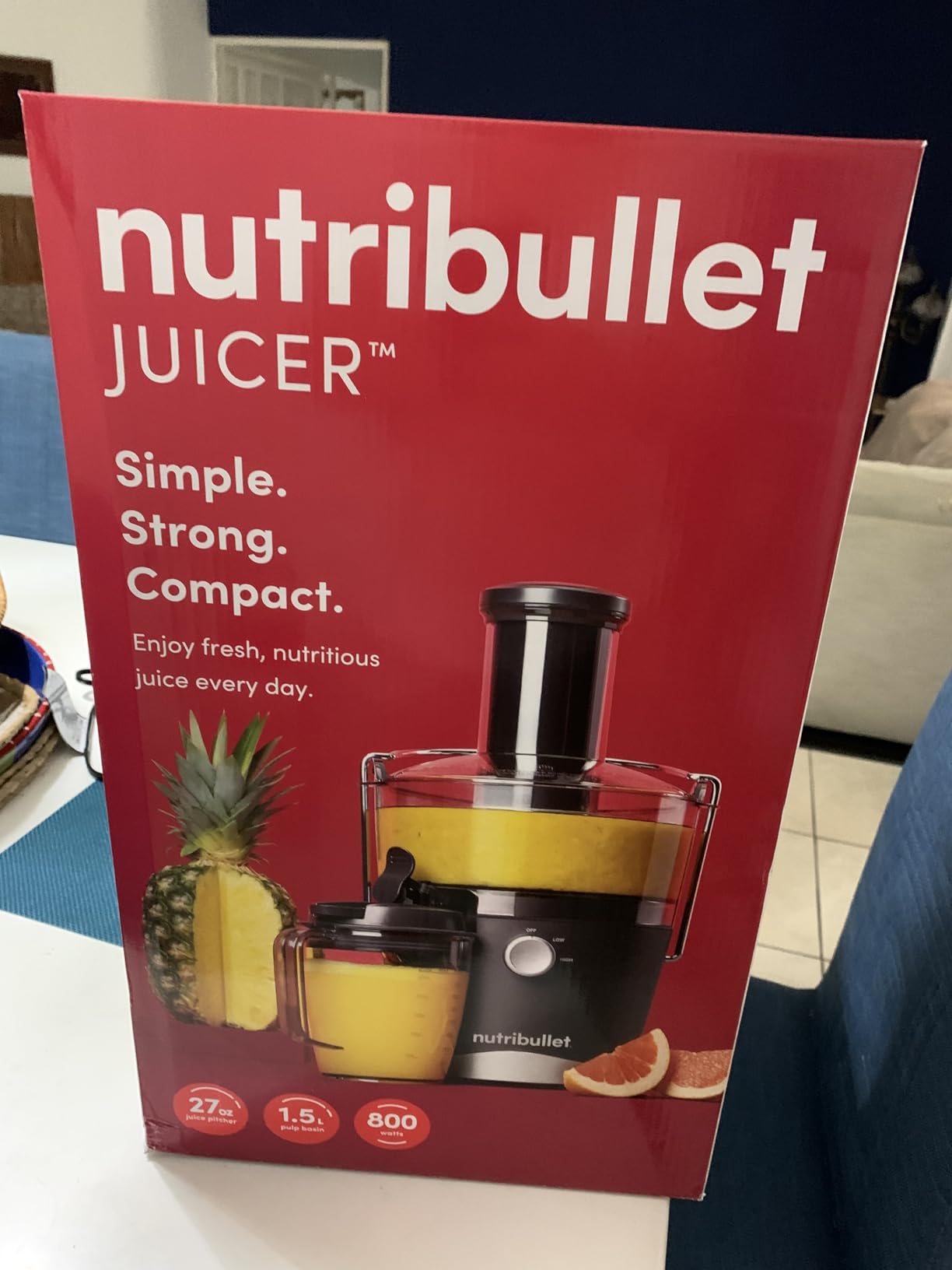 NutriBullet Juicer Centrifugal Juicer Machine for Fruit, Vegetables, and Food Prep, 27 Ounces/1.5 Liters, 800 Watts, Gray NBJ50100 customer photo 2