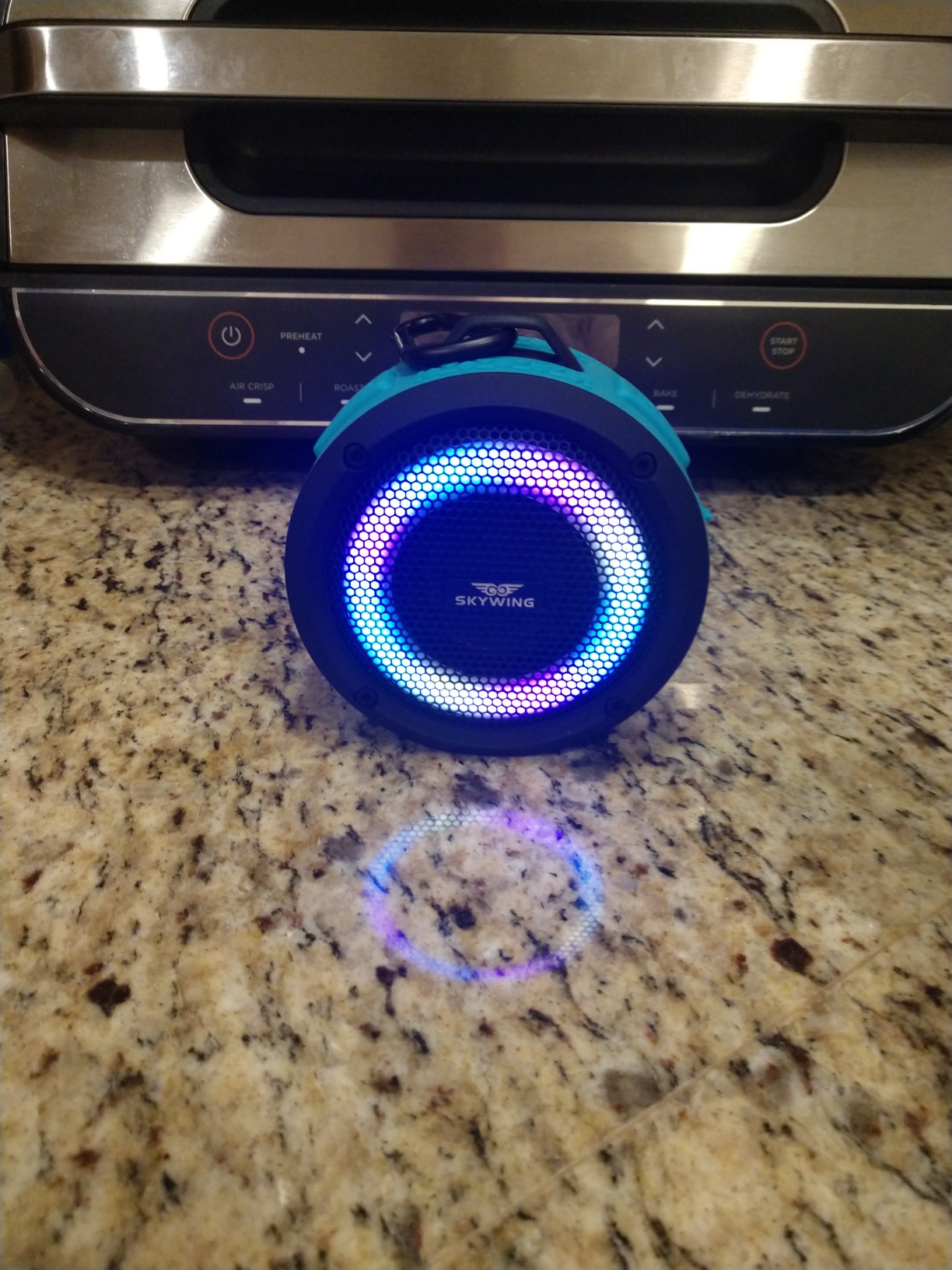 Shower Speaker, Certified IPX7 Waterproof, Portable Bluetooth Speaker with Suction Cup, Hook, Light, Stocking Stuffers, Premium Mini Outdoor Wireless Speaker, Ideal Gift for Christmas (Blue) customer photo 1