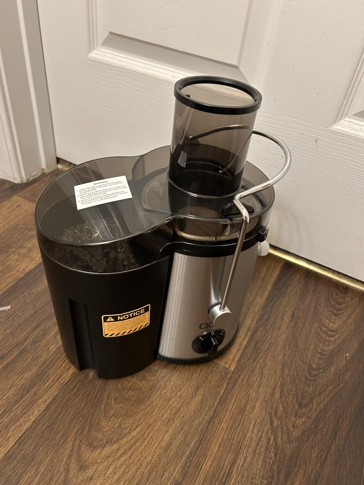 Qcen Juicer Machine, 500W Centrifugal Juicer Extractor with Wide Mouth 3