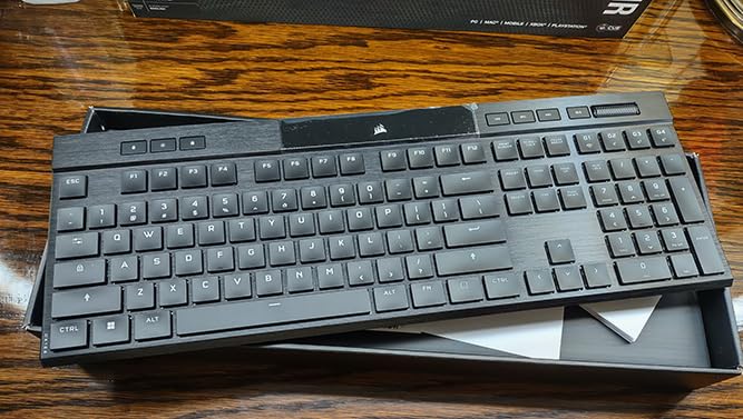 Corsair K100 RGB Optical-Mechanical Wired Gaming Keyboard - OPX Switches - PBT Double-Shot Keycaps - Elgato Stream Deck and iCUE Compatible - Black customer photo 1