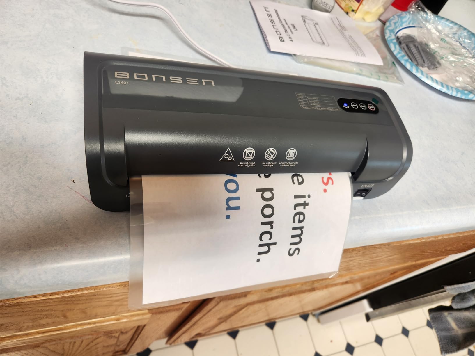 BONSEN A4 Laminator Machine, 9.33-Inch Thermal Laminator with Never Jam Technology customer photo 1