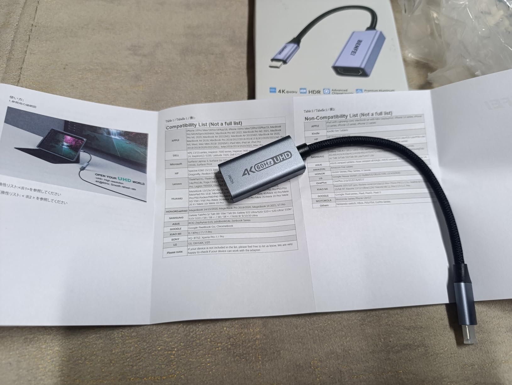 BENFEI USB C to HDMI Adapter 4K@60Hz, USB Type-C to HDMI Adapter [Thunderbolt 3/4/5 Compatible] with iPhone 15 Pro/Max, MacBook Pro/Air 2023, iPad Pro, iMac, S23, XPS 17, Surface Book customer photo 2