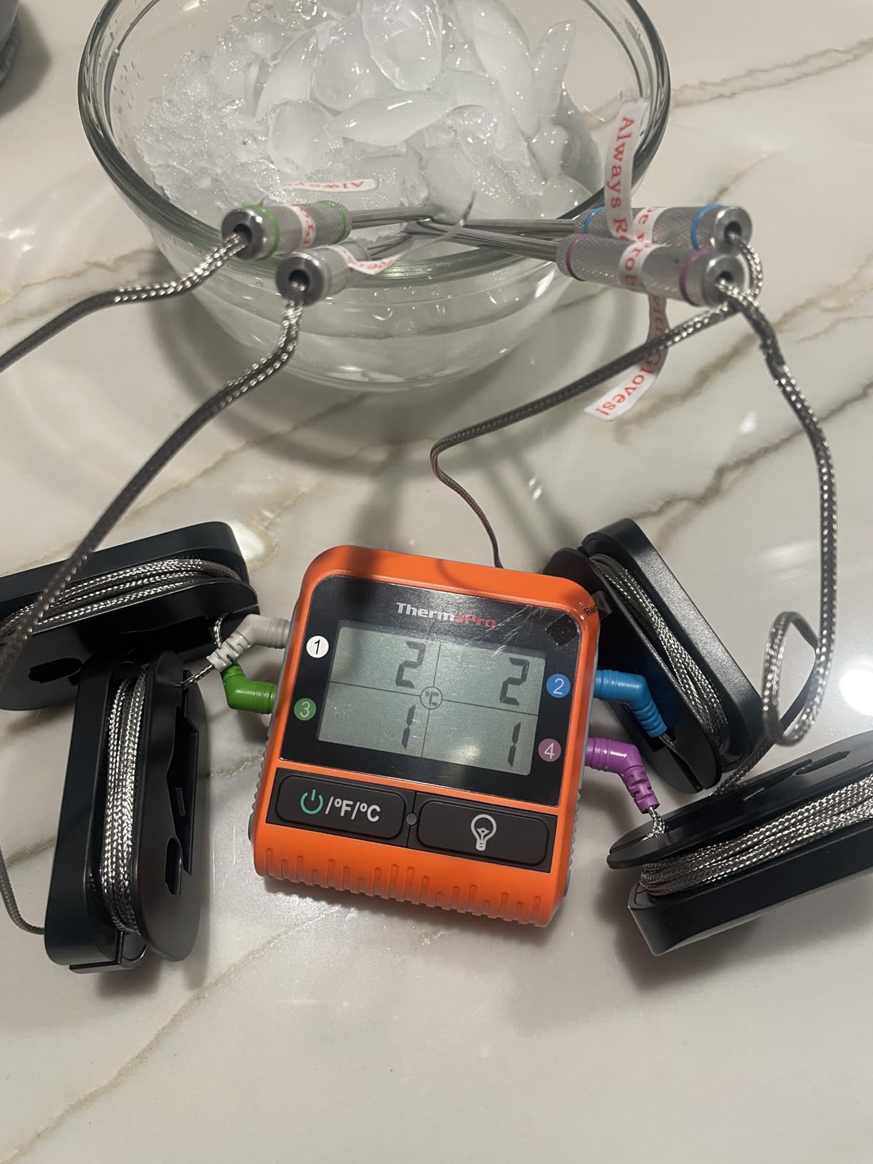 TempPro TP829 1000ft Wireless Meat Thermometer Digital for Grilling and Smoking, 4 Meat Probes Grill Thermometer for Outside Grill, BBQ Thermometer for Cooking Food Temperature (Previously ThermoPro) customer photo 2