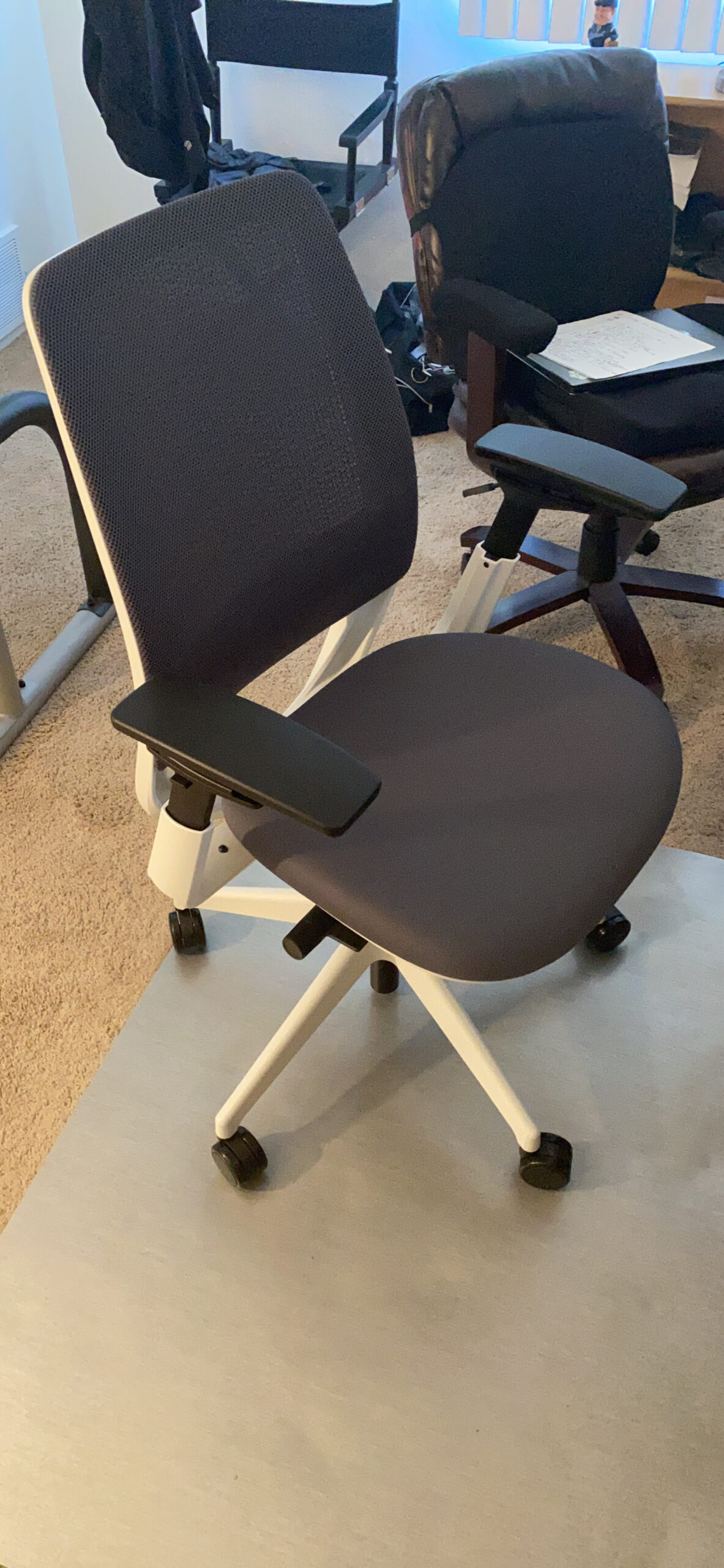 Steelcase Series 2 Office Chair - Ergonomic Work Chair with Wheels for Carpet - with Back Support, Weight-Activated Adjustment & Arm Support - Graphite customer photo 1