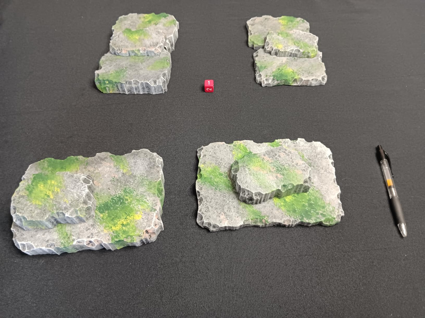 Mossy Stone Stacking Modular Hills Set - Handmade Terrain for Tabletop War Games and TTRPGs customer photo 2