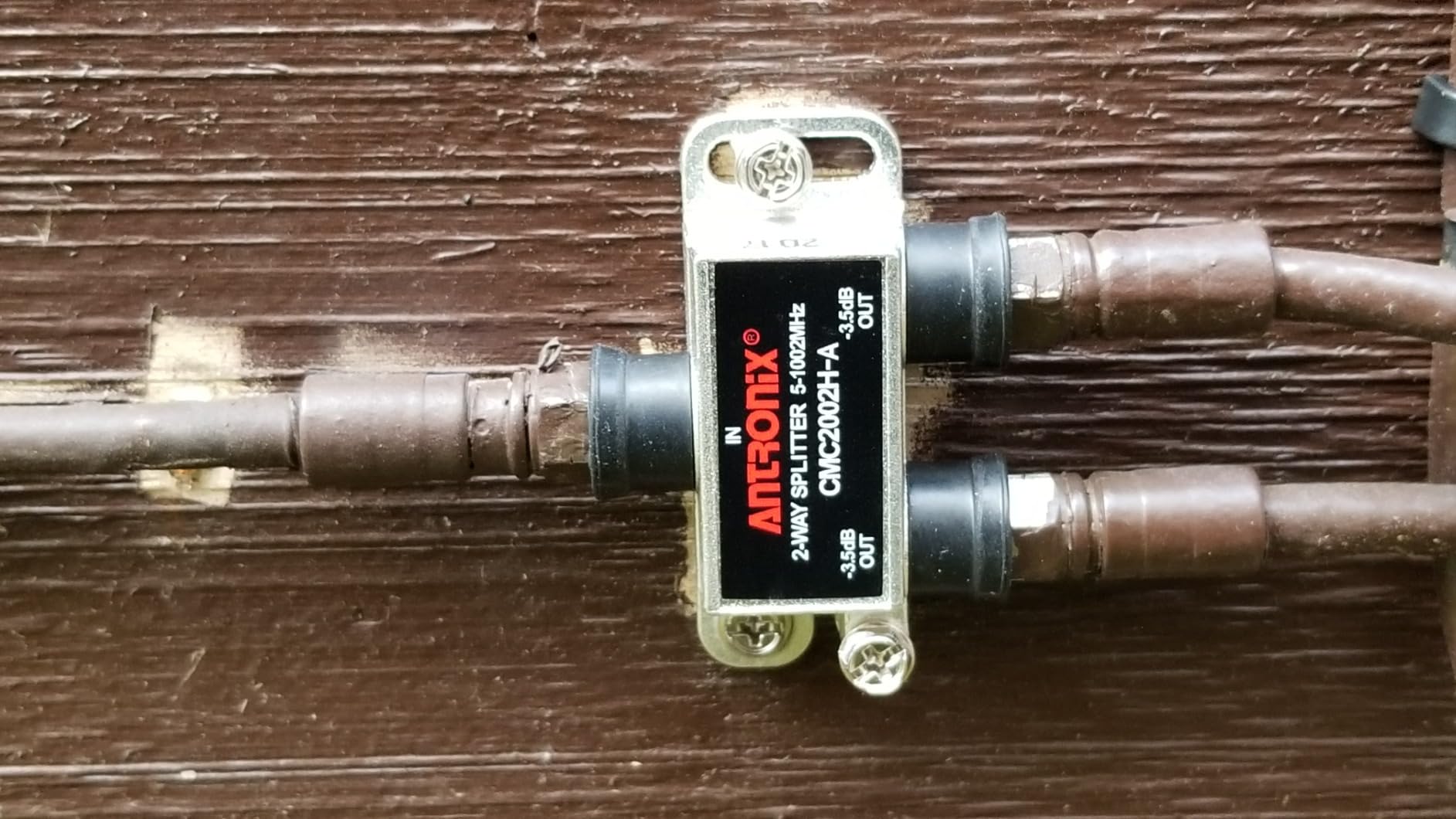 Antronix CMC2002H-A 2-Way Horizontal Splitter -3.5dB 5-1002 MHz High Performance for Coax Cable TV & Internet customer photo 1