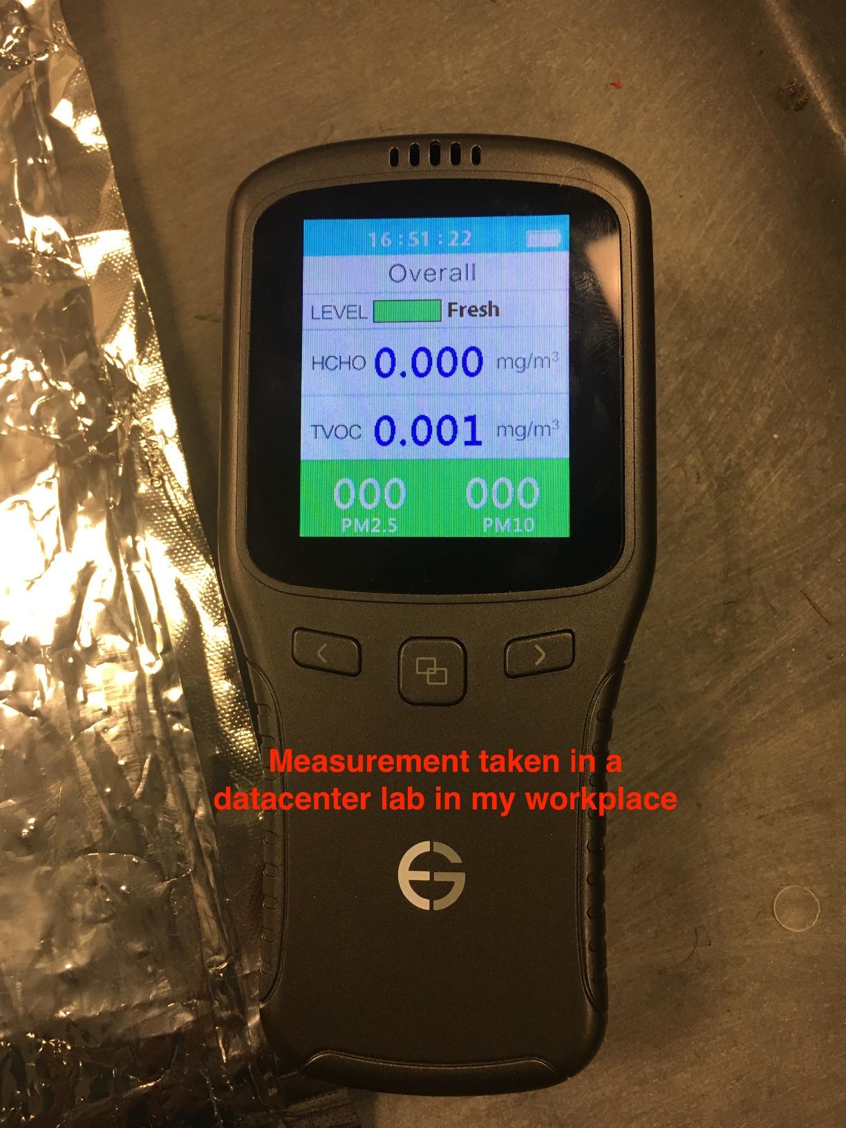 EG Air Quality Pollution Monitor and PM2.5 Detector with AQI Readings; Portable Meter, Sensor, and Tester That Detects PM2.5 Micron Dust and Particulate Matter customer photo 2