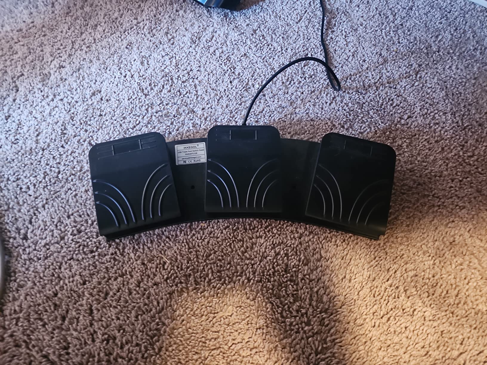 [Upgraded] iKKEGOL USB Triple Foot Pedal Optical Switch Control 3 Key Three Button Program Computer Keyboard Mouse Game Action HID customer photo 2