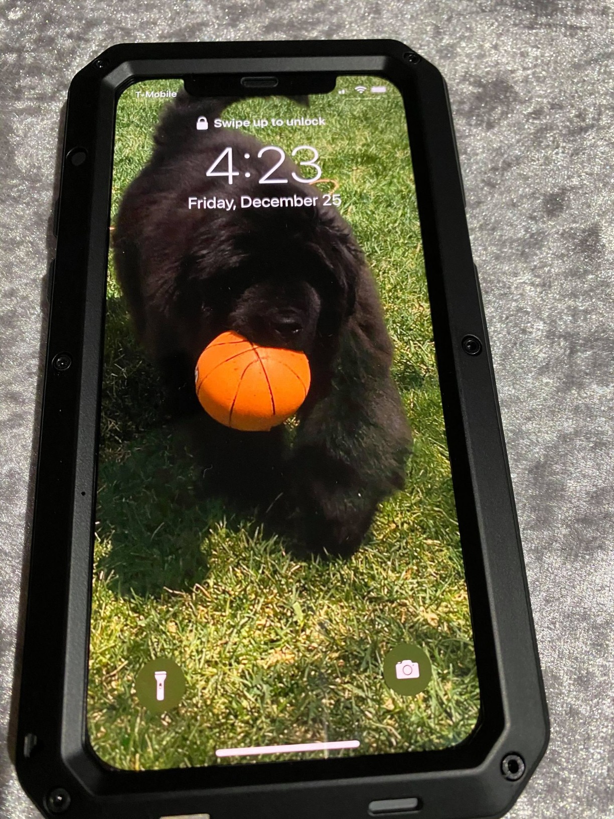 Marrkey for iPhone 12 Case,Full Body Protective Cover Heavy Duty Shockproof Tough Armour Aluminum Alloy Metal Case with Silicone Built-in Screen Protector for Apple iPhone 12 Pro 6.1 Inch - Black customer photo 2