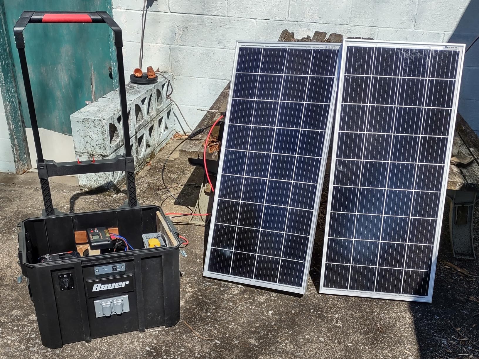 ECO-WORTHY 200 Watt 12V Complete Solar Panel Starter Kit for RV Off Grid with Battery and Inverter: 200W Solar Panels+30A Charge Controller+50Ah Lithium Battery+600W Solar Power Inverter customer photo 1