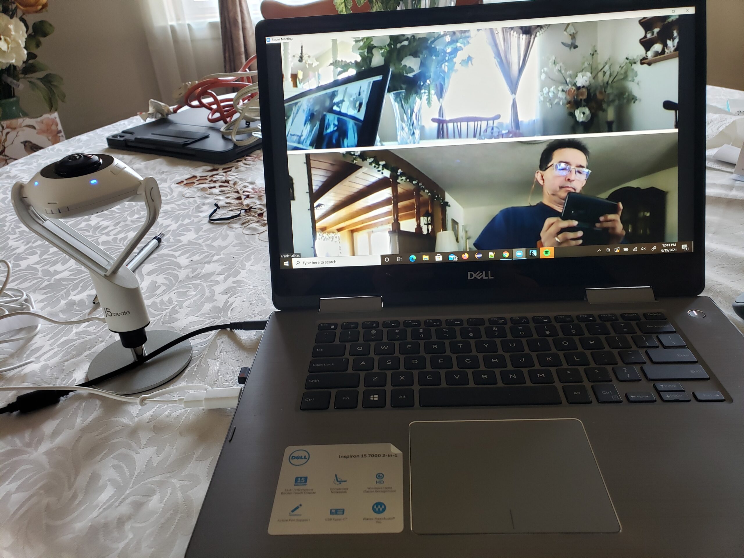 j5create 360 Degree All Around Meeting Webcam - 1080P HD Video Conference Camera with High Fidelity Microphone, USB-C | for Video Conferencing, Online Classes, and Collaboration (JVCU360) customer photo 2