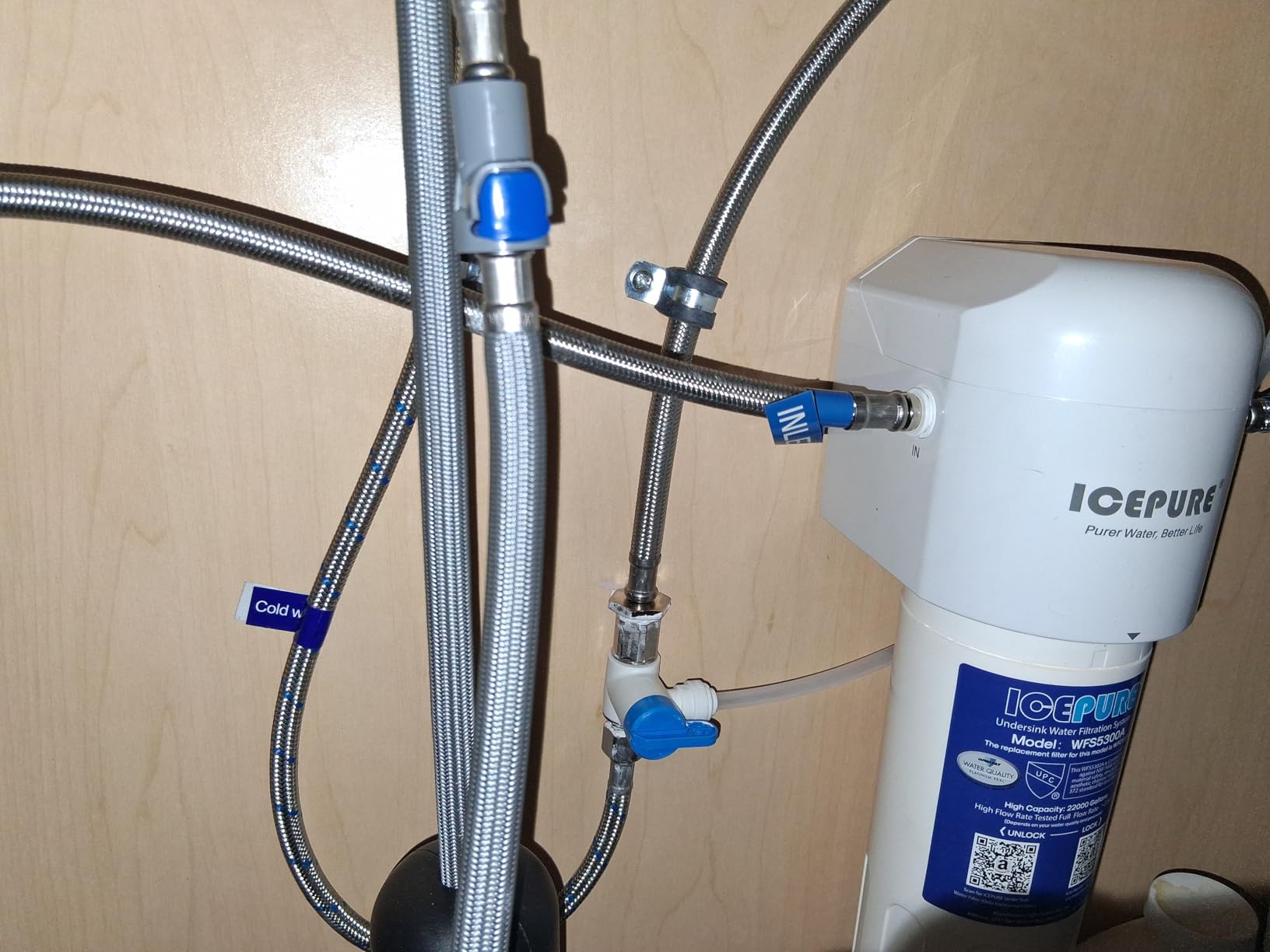ICEPURE Under Sink Water Filter System, 3 Years or 22000 Gallons Ultra High Life NSF/ANSI 42 Certified, Removes Heavy Metals,Chlorine,Direct Connect Under Counter Drinking Water System, USA Tech customer photo 2