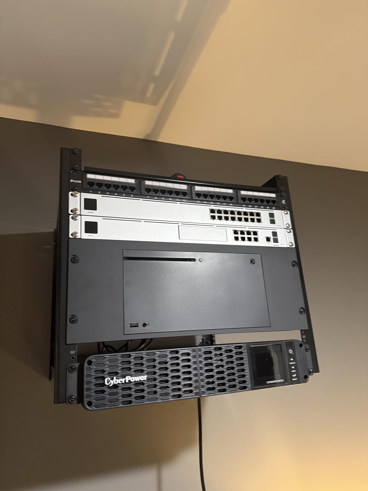 ECHOGEAR 10U Network Rack - Wall Mountable Heavy Duty 4 Post Design Holds All Your Networking & AV Gear - Open Frame Design Includes 2 1U Vented Shelves customer photo 1