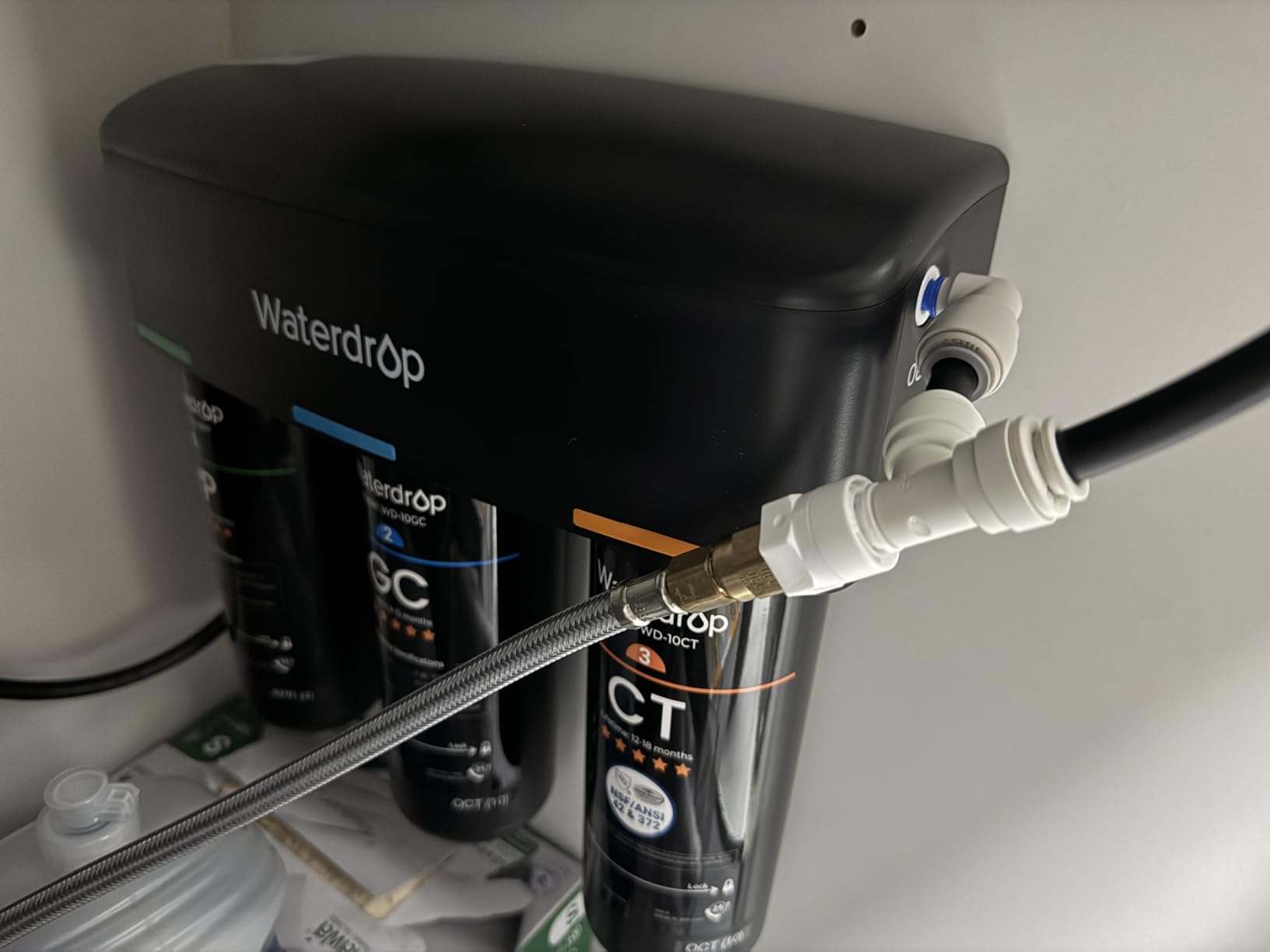 Waterdrop TSA 8 Layer Under Sink Water Filter System, Under Sink Water Filtration System, Reduces PFAS, PFOA/PFOS, Fluoride, Chlorine, Bad Taste & Odor, NSF/ANSI 42 Certified Element, USA Tech customer photo 1