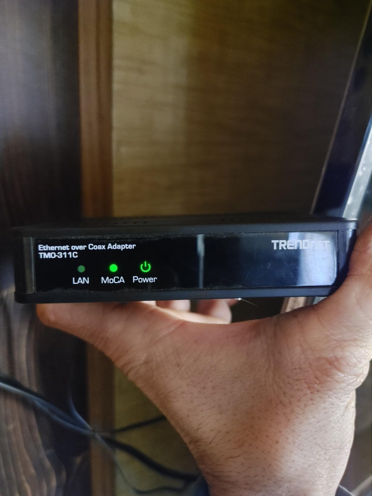 TRENDnet Ethernet Over Coax Adapter (TMO-311C) - Backward Compatible with MoCA 2.0 customer photo 1
