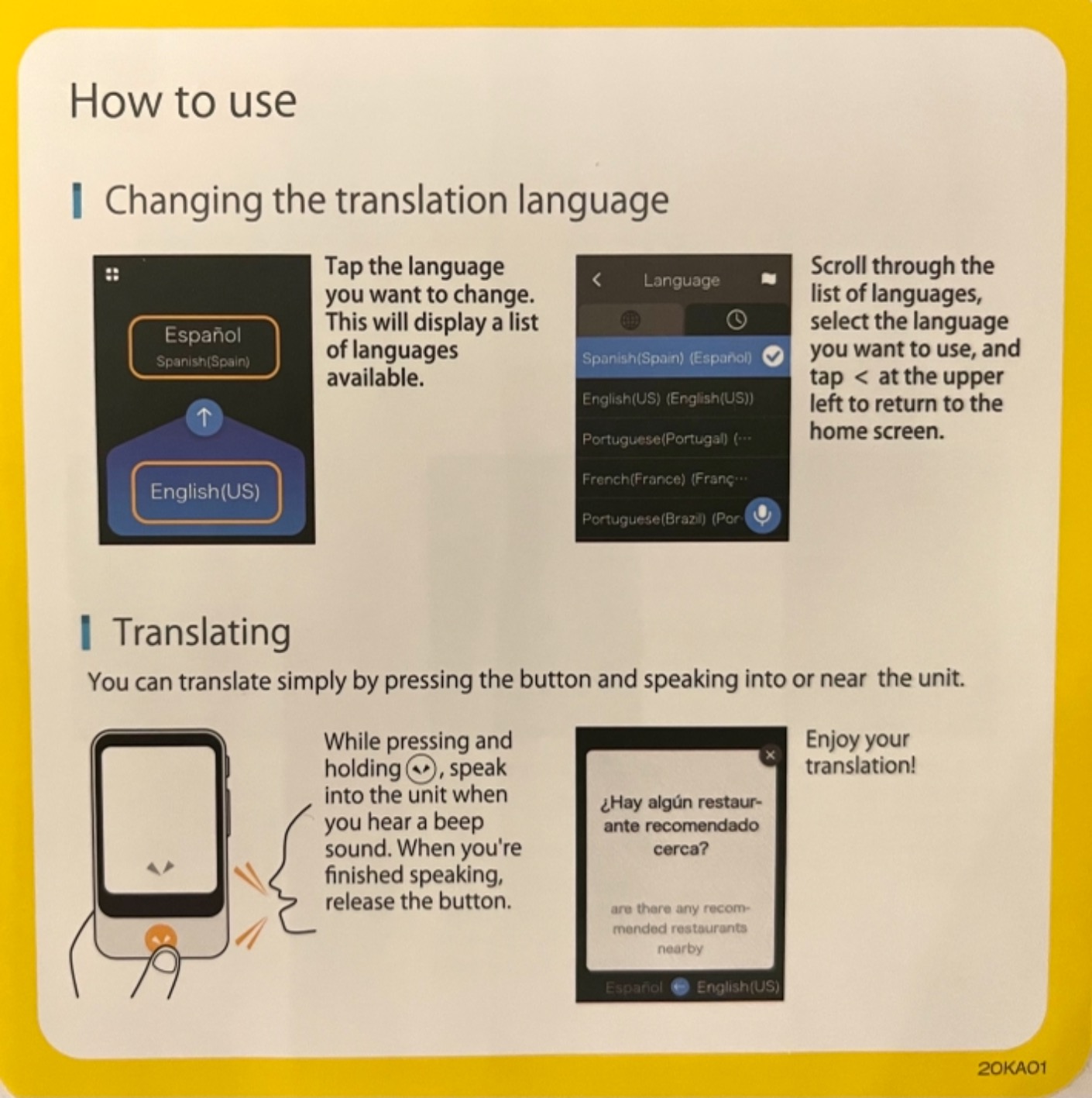 Pocketalk Plus - Real Time, Two-Way Voice & Camera 84+ Language Translator - Extra Large Screen, Longer Battery Life, HIPAA Compliant customer photo 1
