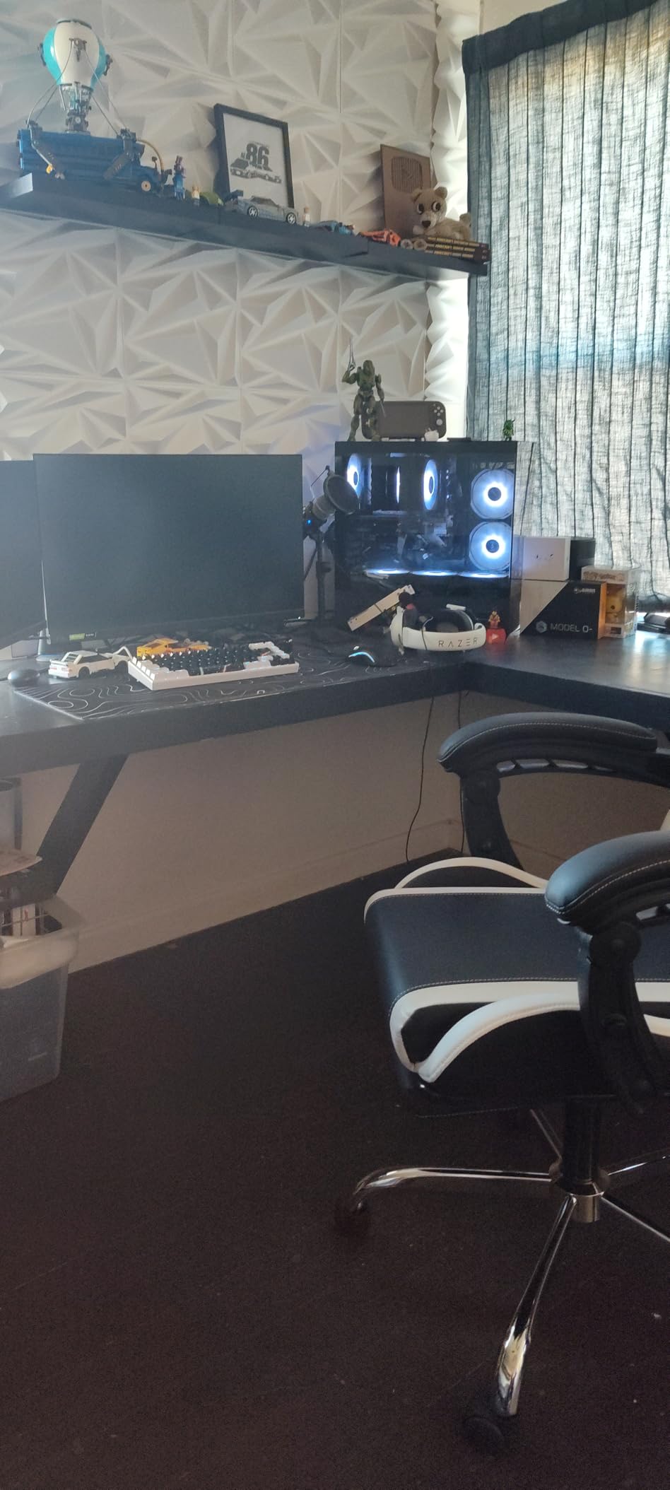 Updated Cable Raceway Kit - 77 (5x15.4) Inch Open Slot Wire Covers for Cords, Under Desk Cable Management System to Hide Under Desk/Tv/Computer/Net/Power Cords, (Pack 5) customer photo 2