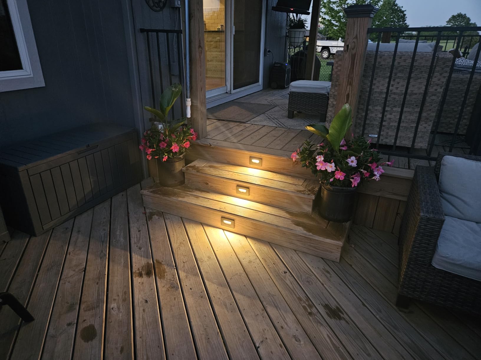 CLOUDY BAY 12V Low Voltage 3 Color Indoor and Outdoor LED Step Light, 3000K/4000K/5000K Deck Lights, Stair Light, Oil Rubbed Bronze, Wet Location (Low Voltage Transformer is Required) customer photo 1
