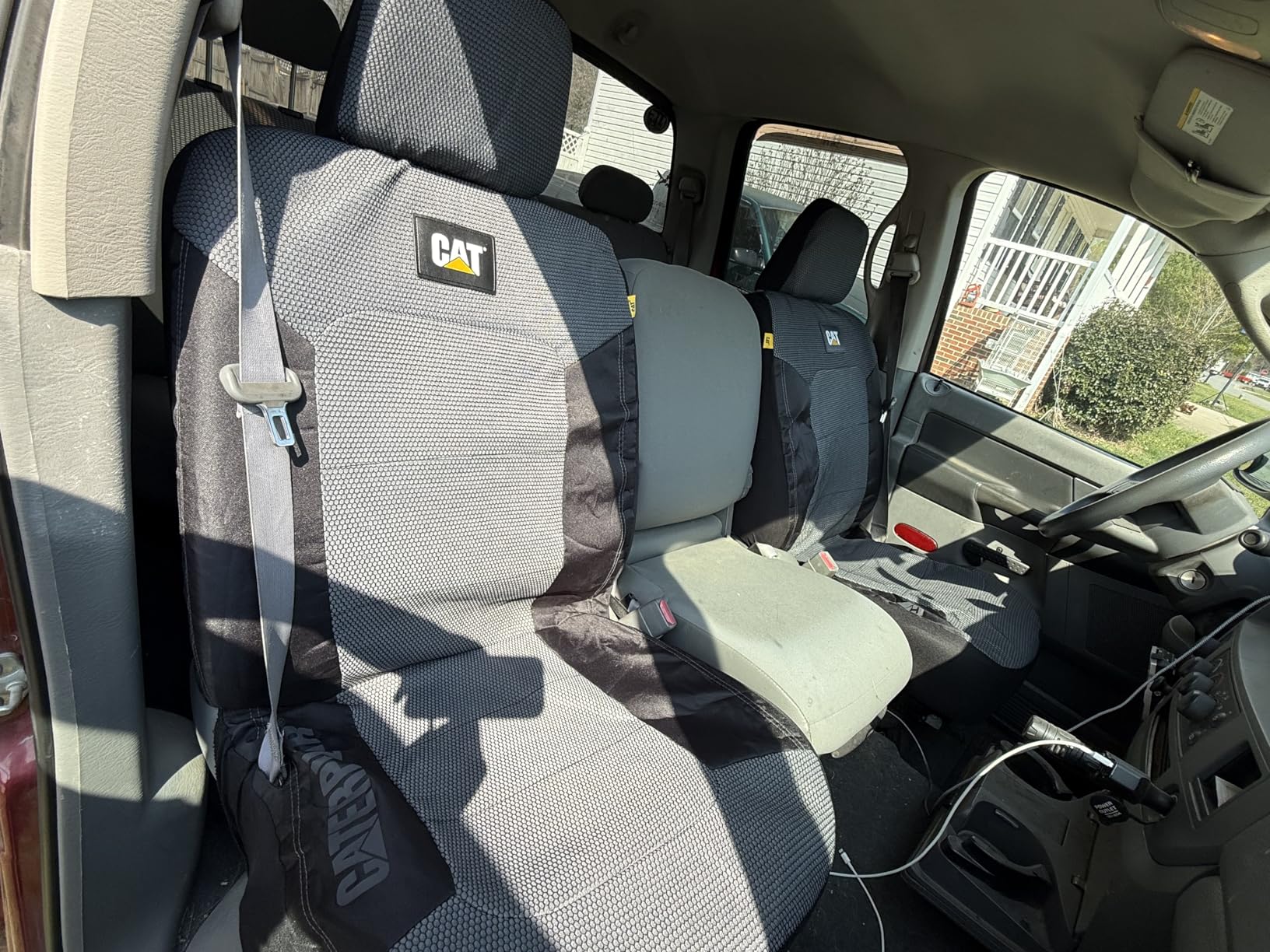 Cat MeshFlex Automotive Seat Covers for Cars Trucks and SUVs - Gray Car Seat Covers for Front Seats, Truck Seat Protectors with Comfortable Mesh Back, Set of 2 customer photo 1