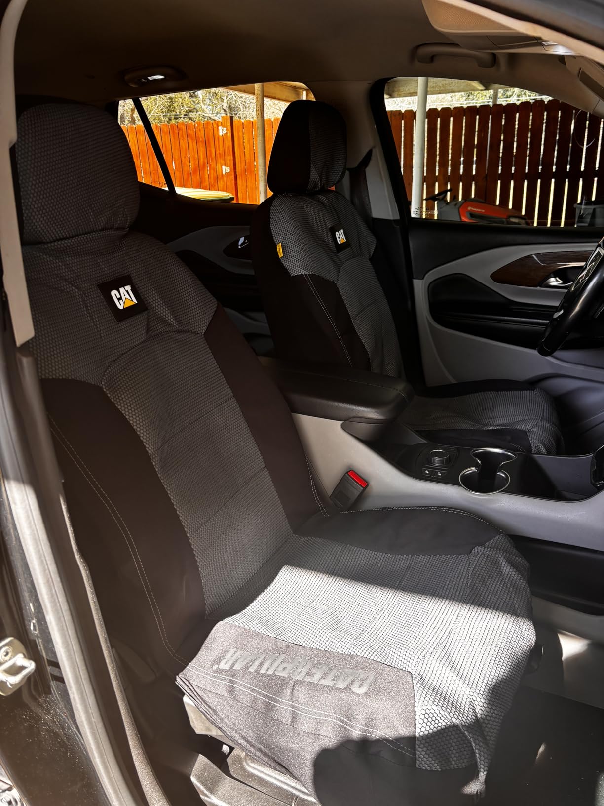 Cat MeshFlex Automotive Seat Covers for Cars Trucks and SUVs - Gray Car Seat Covers for Front Seats, Truck Seat Protectors with Comfortable Mesh Back, Set of 2 customer photo 2