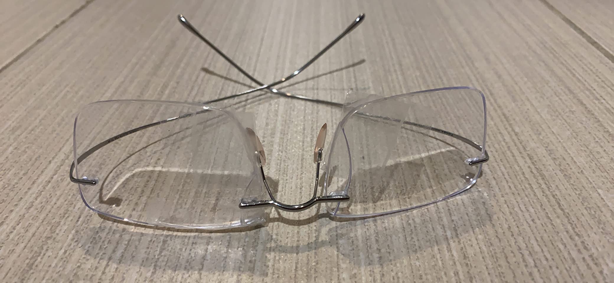 Titanium Glasses Frame, Rimless Frameless Optical Eyewear Eyeglasses for Men and Women F85634 customer photo 1