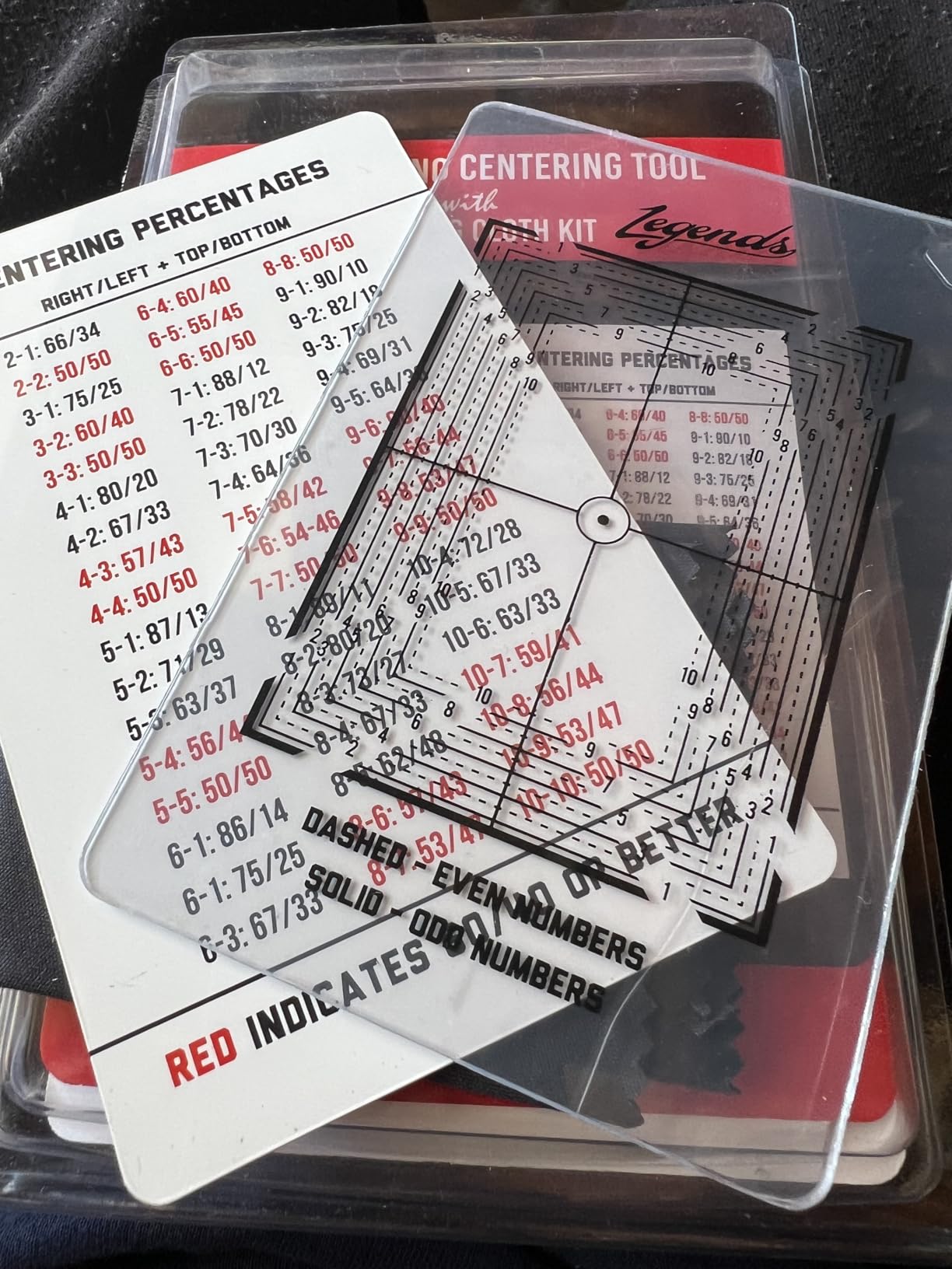 Legends Card Grading Centering Tool by Envy Born Games | Cleaning Cloth Kit Material for PSA - BGS customer photo 1