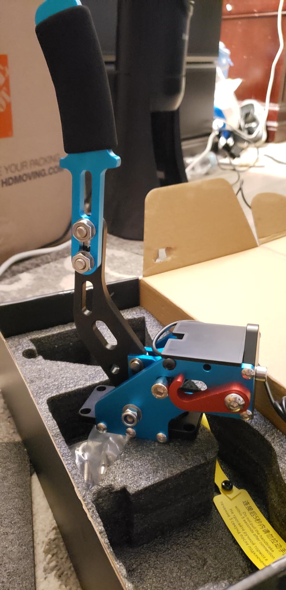 RASTP 64Bit PC USB Handbrake for SIM Racing Games Logitech G27 G25 G29 T500 T300 FANATECOSW LFS DIRT RALLY.2,Black,Without Clamp customer photo 2