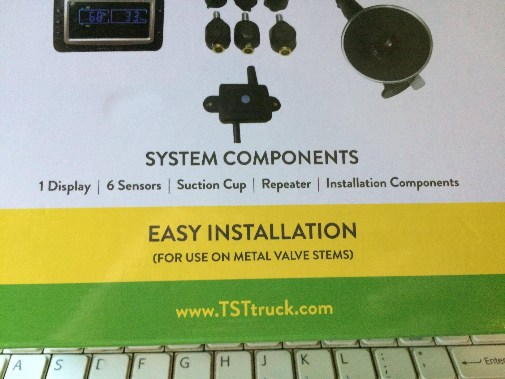 TST 507 Series TPMS - RV Tire Pressure Monitoring System with 4 Flow Thru Sensors & Color Display Monitor for Travel Trailers, Campers and Motorhomes customer photo 1