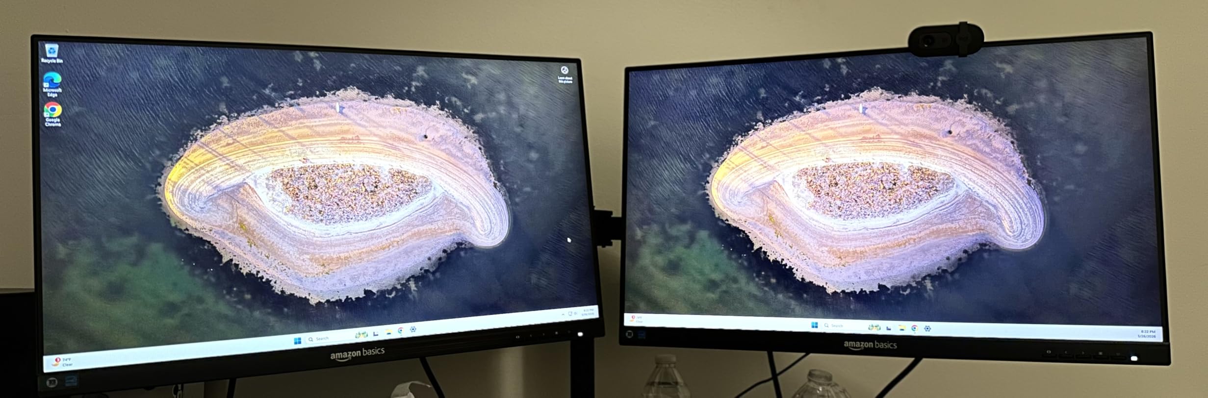 Amazon Basics 24-inch Full HD IPS Monitor, 75 Hz, 1080P, HDMI, Display Port and VGA Input, Adjustable Stand, VESA Compatible, Built-in Speakers for Office and Home, Black customer photo 1