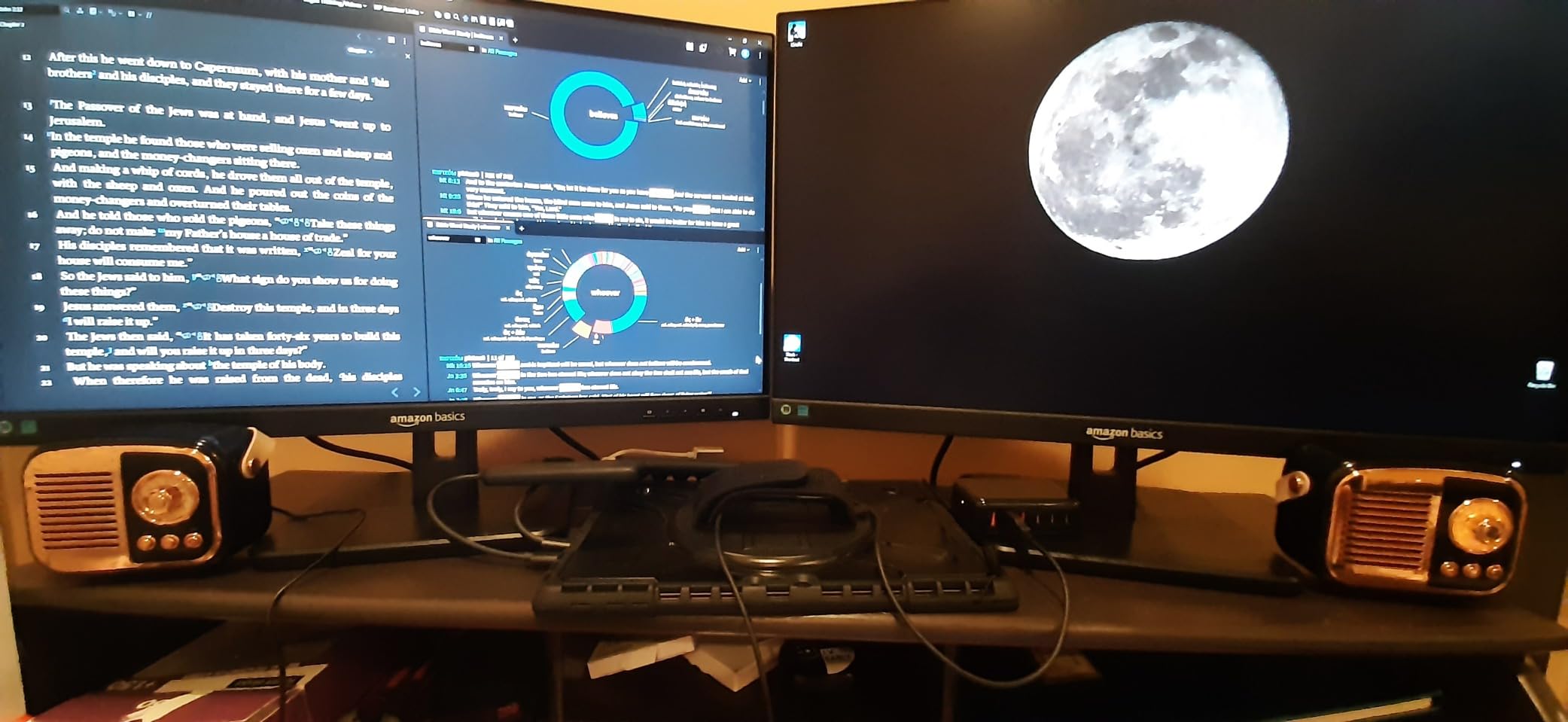 Amazon Basics 24-inch Full HD IPS Monitor, 75 Hz, 1080P, HDMI, Display Port and VGA Input, Adjustable Stand, VESA Compatible, Built-in Speakers for Office and Home, Black customer photo 2