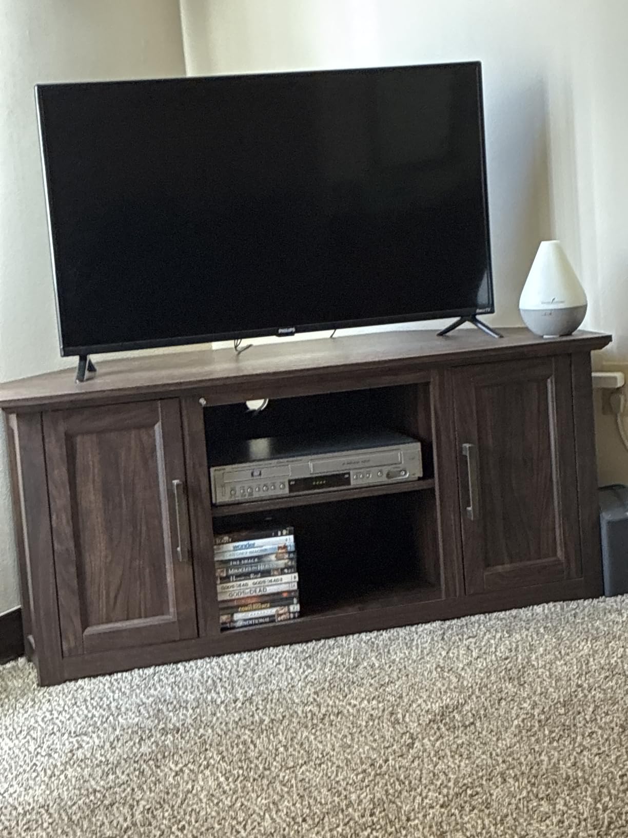 Crosley Furniture Camden TV Stand for 50+ inch TVs, Entertainment Center with Adjustable Storage Shelves, Whitewash customer photo 1