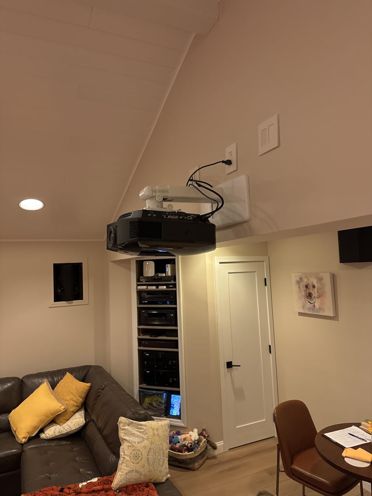 NC Projector Wall Mount with Universal mounting ,Telescopic Bracket Hanger,33lbs Load Capacity,High-Precision Adjustable: (12.8''-29.13''),white,(TYYZJ02) customer photo 1