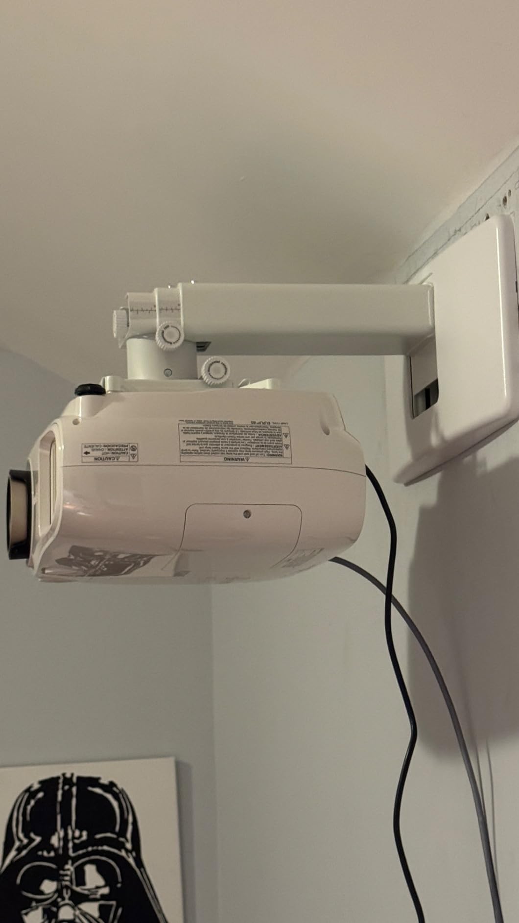 NC Projector Wall Mount with Universal mounting ,Telescopic Bracket Hanger,33lbs Load Capacity,High-Precision Adjustable: (12.8''-29.13''),white,(TYYZJ02) customer photo 2