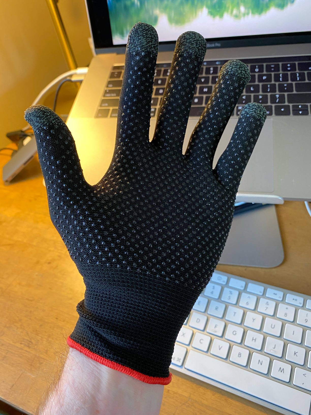 ZEPOHCK Game Gloves, Anti-Sweat Breathable, Touch Finger Gaming Glove for Highly Sensitive Nano-Silver Fiber Material, Dot Silica Gel Palm Non-Slip Design, Support Almost All Mobile Gaming customer photo 1