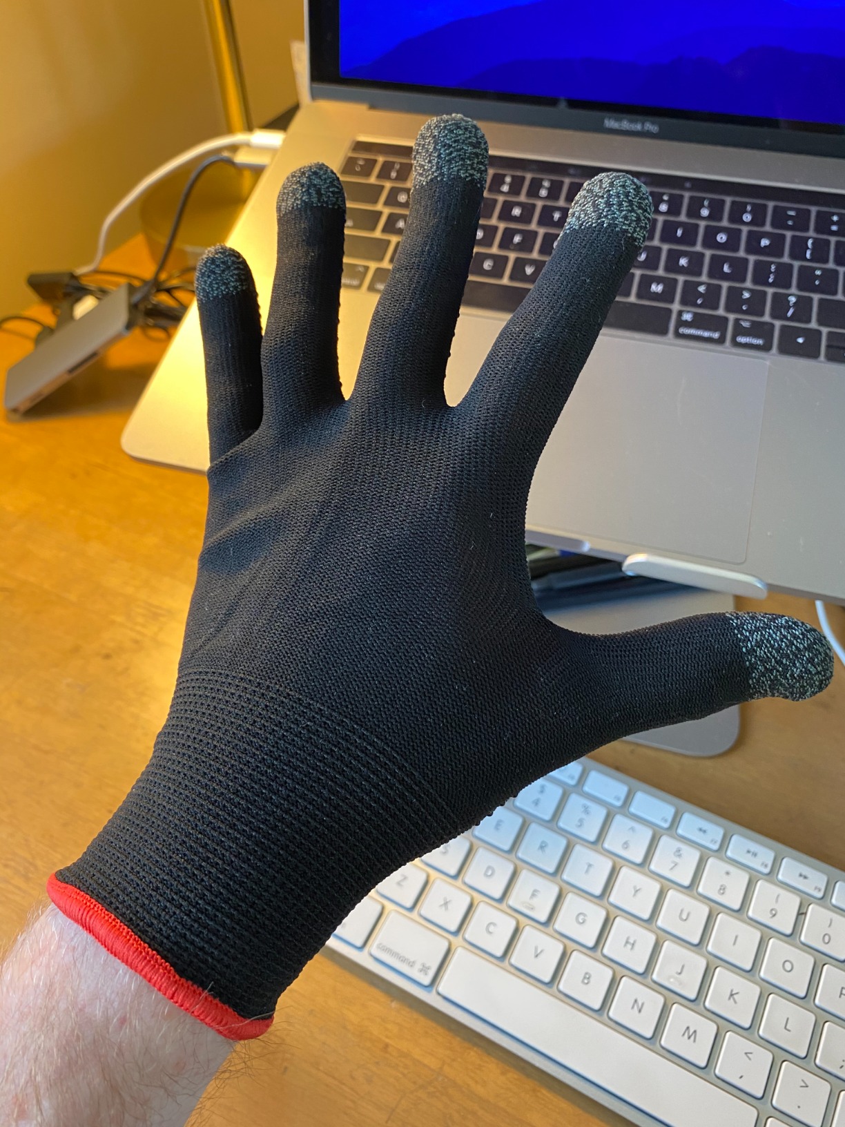 ZEPOHCK Game Gloves, Anti-Sweat Breathable, Touch Finger Gaming Glove for Highly Sensitive Nano-Silver Fiber Material, Dot Silica Gel Palm Non-Slip Design, Support Almost All Mobile Gaming customer photo 2