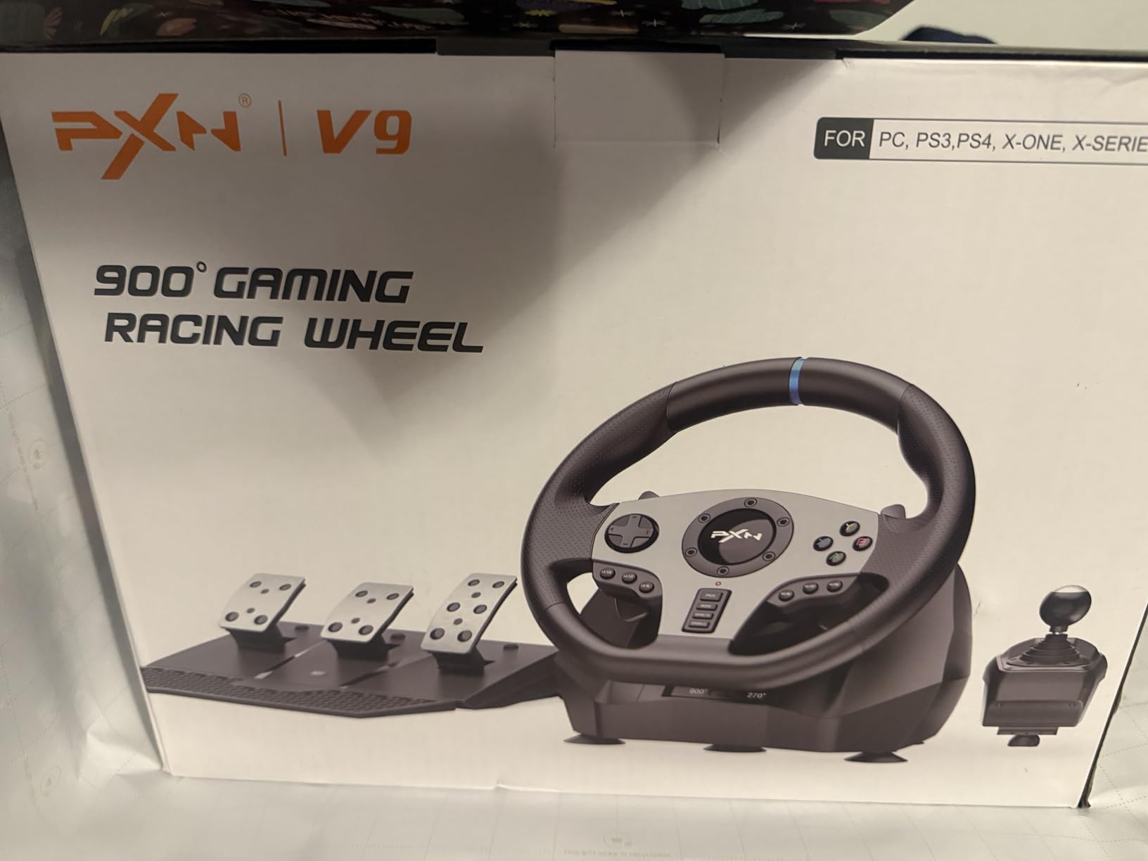 PXN V9 Gaming Racing Wheel pc Steering Wheel With Pedals and Shifter 270/900° Dual-Motor Feedback Driving gaming Racing Wheel for PC,PS4,PS3,Xbox One, Xbox Series X/S,N-Switch customer photo 1
