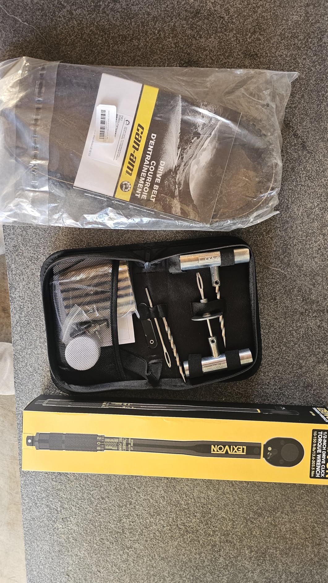 CKAuto Universal Tire Repair Kit, Heavy Duty Car Emergency Tool Kit for Flat Tire Puncture Repair, 36 Pcs Value Pack, Tire Plug Kit fit for Autos, Cars, Motorcycles, Trucks, RVs, etc. customer photo 1