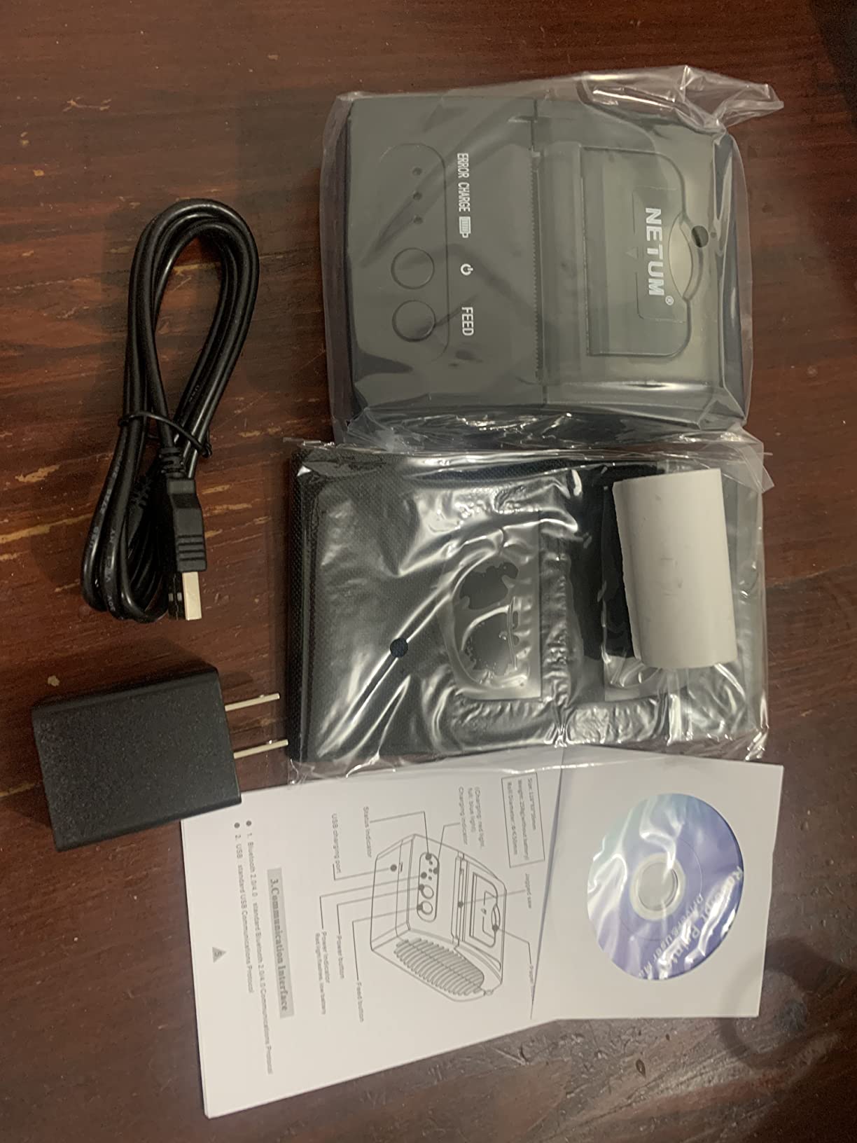 NETUM Bluetooth Receipt Printer, Portable 58mm Mini Thermal Pos Printer, Compatible with Android/Windows customer photo 1