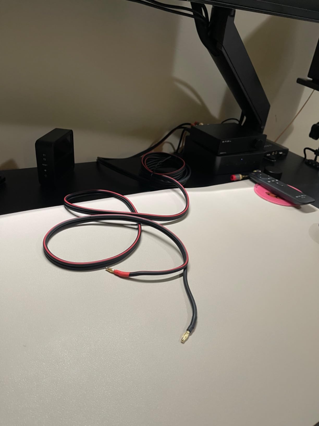 GearIT 14 AWG Speaker Cable with Banana Plugs 14Ga Banana Wire for Bi-Wire Bi-Amp HiFi Surround Sound customer photo 1