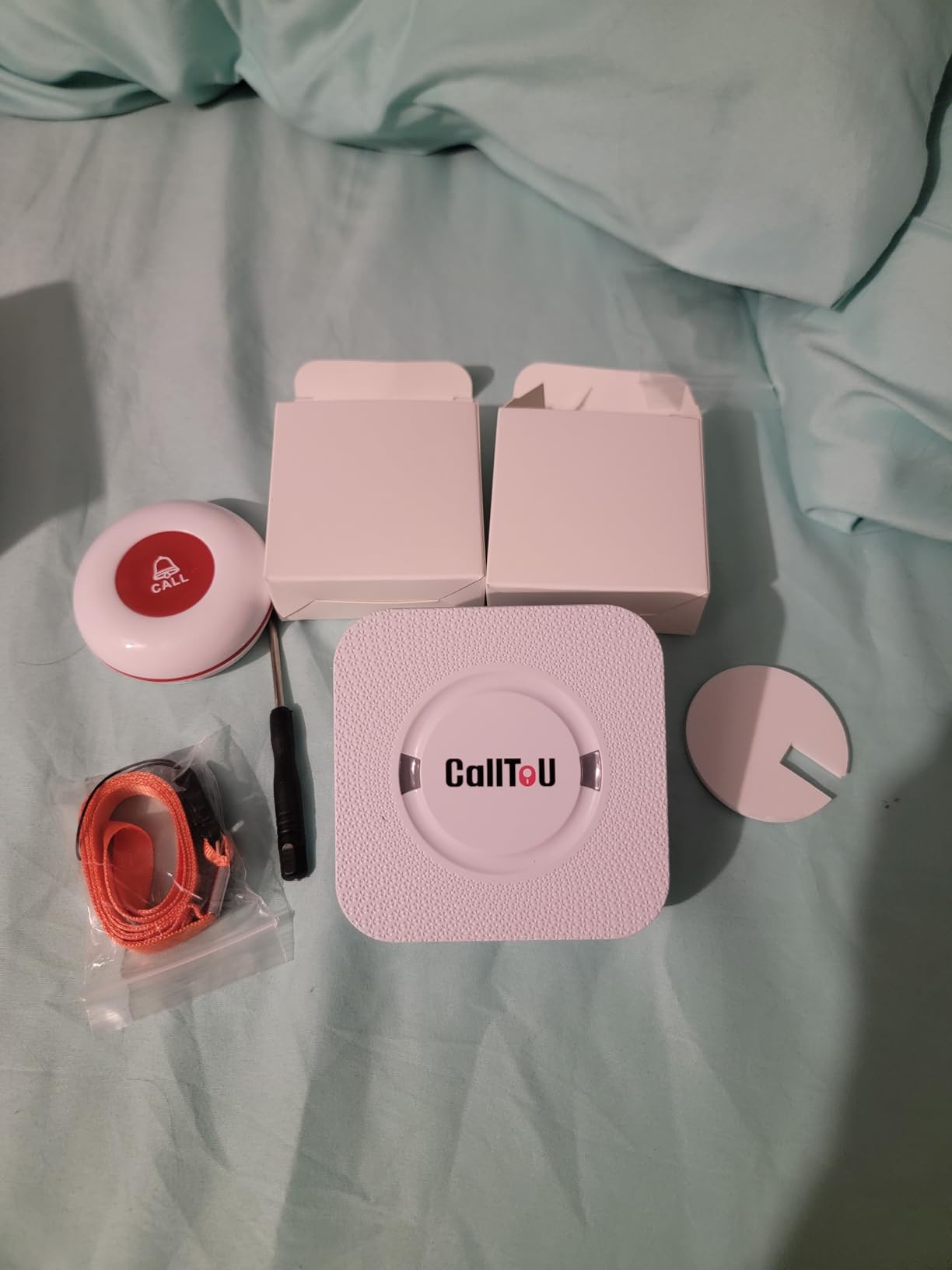 CallToU Caregiver Pager Wireless Alert Button Home Intercom System Long Range 2 Way Radio for Elderly/Patient/Pregnant/Home/Office customer photo 1