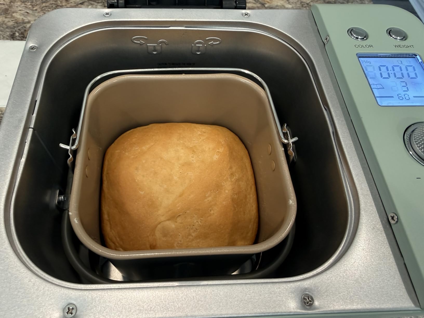 Neretva Bread Maker, 20-IN-1 2LB Bread Machine Dual Heater Bread Maker Machine Automatic with Nonstick Ceramic Pan, 15H Timer & 1H Keep Warm Set, Low Noise, Stainless Steel Breadmaker Recipe-Green customer photo 2