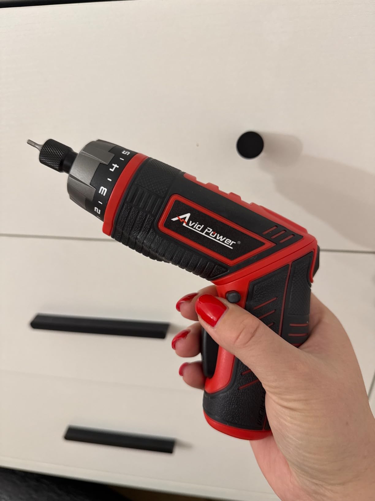 AVID POWER Electric Screwdriver Set Rechargeable 4V Cordless Screwdriver Kit with 44pcs Accessories, 5.65Nm Screw Gun, 5+1 Torque Setting, 2 Position Handle with LED Light customer photo 1