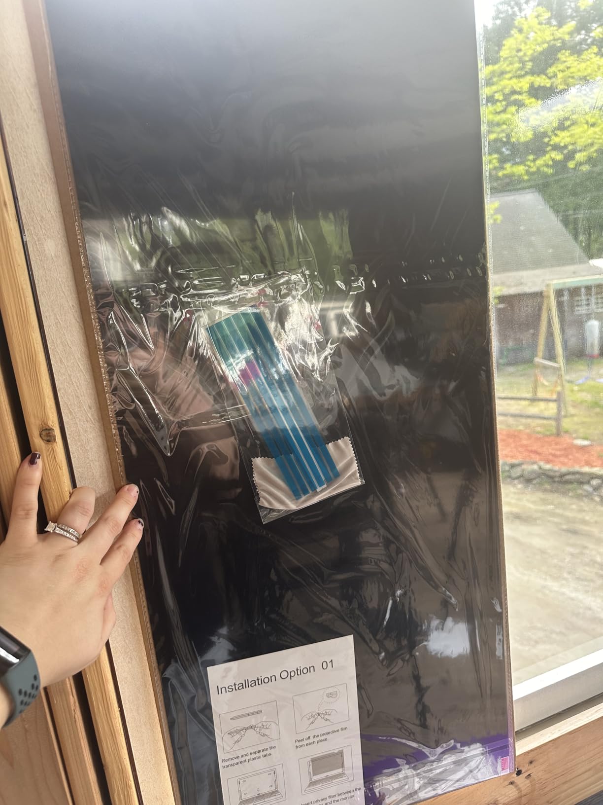 ZYY 34 Inch Computer Privacy Screen Filter With Anti Glare, Anti UV Protection, Curved Monitor Privacy Screen 21:9 Aspect Ratio customer photo 1