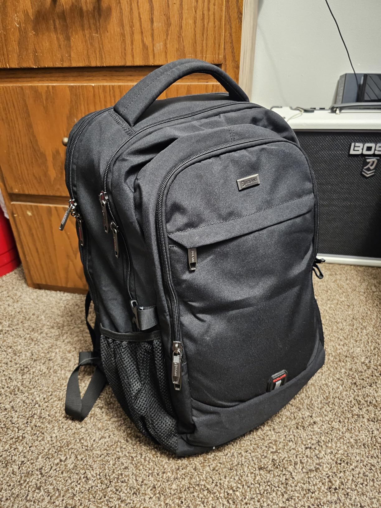 DUSLANG 17 Inch Laptop Backpack for Travel Water Resistant College Backpack for Men/Women Laptop Bag with USB Charging Port,Black customer photo 2