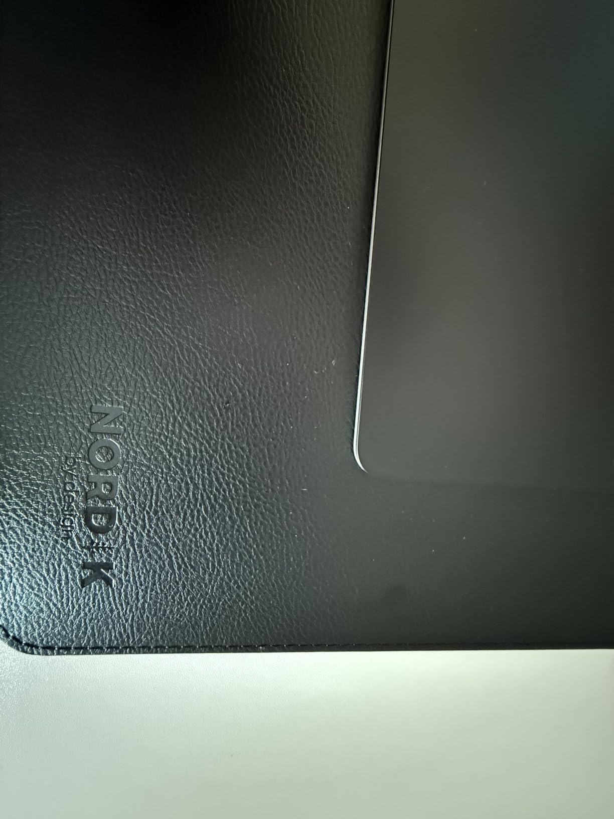 Nordik Cork Leather Desk Mat Cable Organizer (Pebble Black 35 X 17 inch) Premium Extended Mouse Mat for Home Office Accessories - Non-Slip Vegan Leather Desk Pad Protector & Desk Blotter Pad customer photo 2