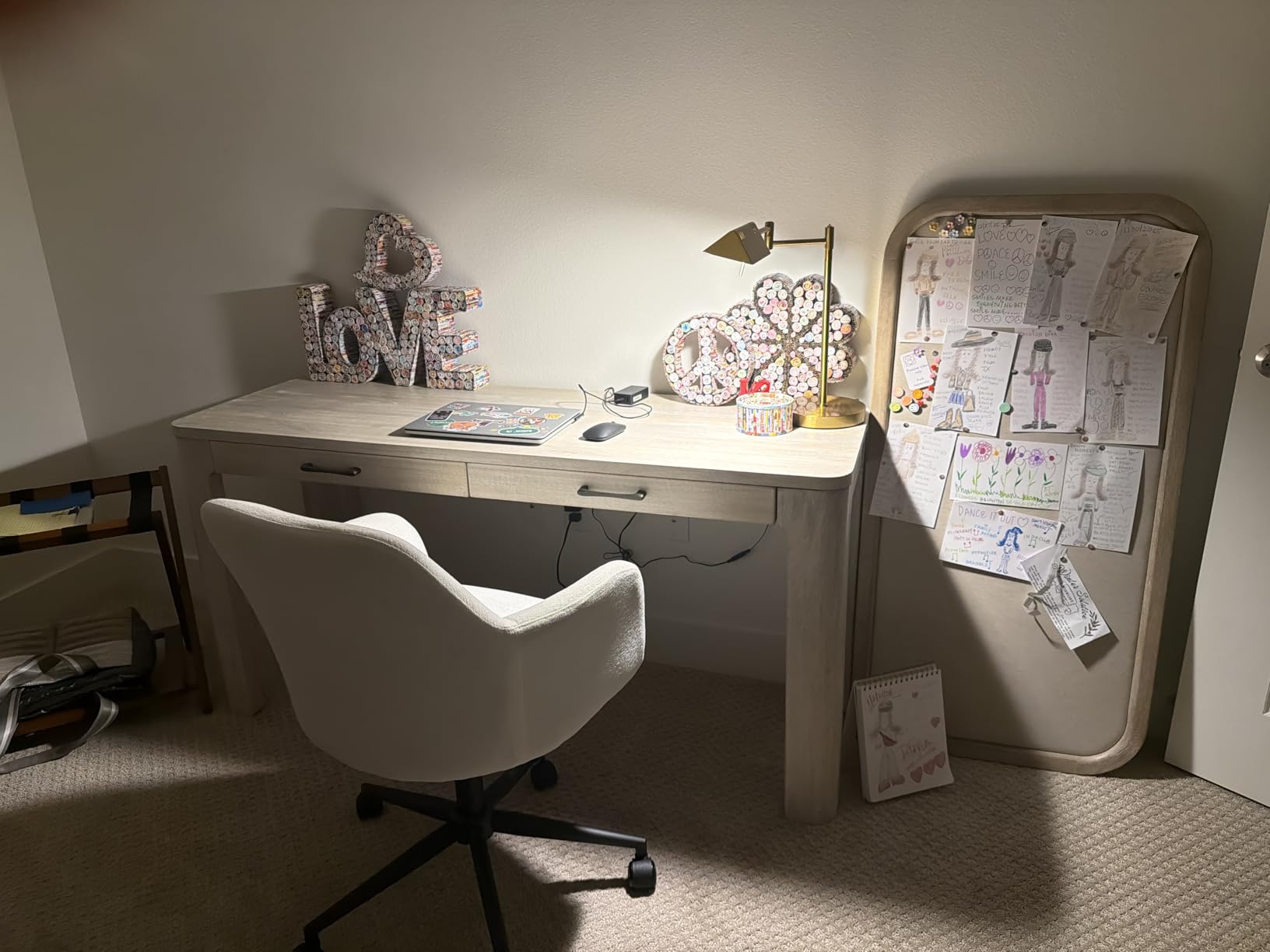 O'Bright LED Pharmacy Table Lamp, Full Range Dimming, 12W LED, 360 Degree Swing Arms, Antique Brass (Gold) customer photo 1